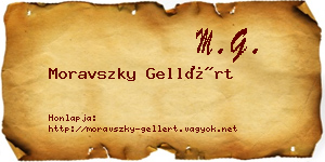Moravszky Gellért névjegykártya